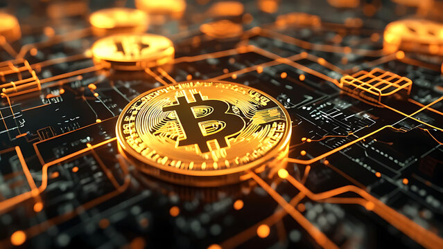 Cryptocurrency blockchain animation
