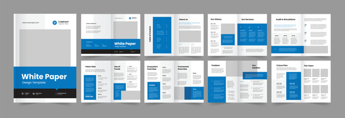 whitepaper template and  white Paper Layout 