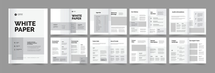 whitepaper layout design and business white paper template