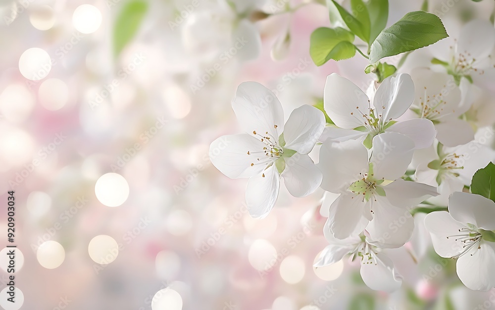Aufkleber background with close-up of delicate floral petals and soft bokeh