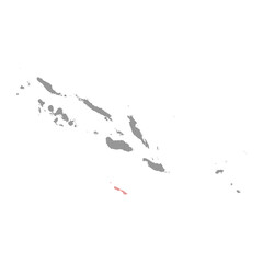 Rennell and Bellona province map, administrative division of Solomon Islands. Vector illustration.