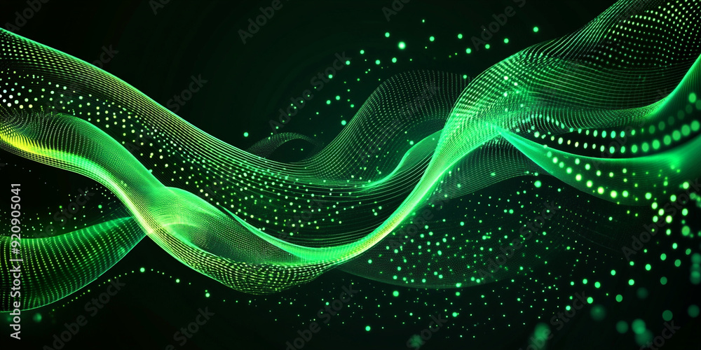 Aufkleber green wave background animation featuring fluid, dynamic shapes and gradients in a visually captivat