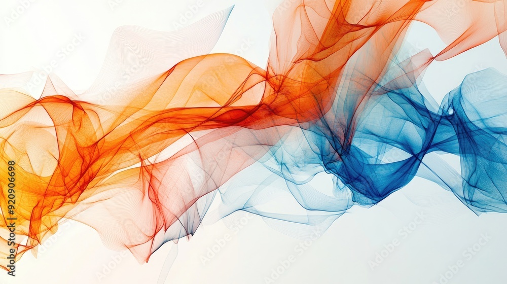 Aufkleber artistic abstract line paper backdrop with dynamic, overlapping lines and a splash of color, perfect