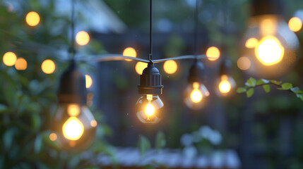 Outdoor String Lights with no background