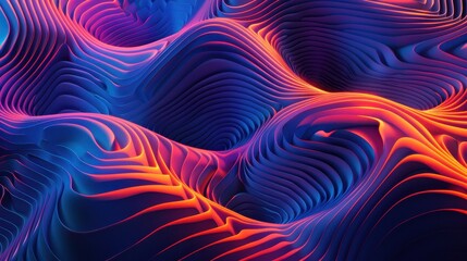 Obraz premium Swirling waves of color create mesmerizing patterns with depth and vivid brightness
