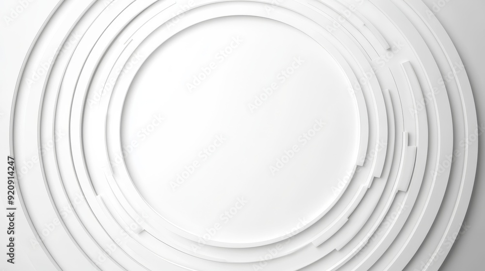 Poster soft circular gradient on white background for focal point designs and branding