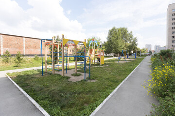 children's playground on the territory of an apartment building