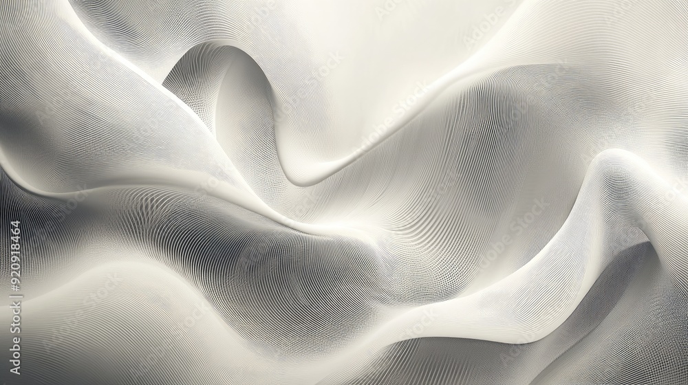 Poster elegant abstract line paper design with intricate, intertwining lines on a subtle background, creati
