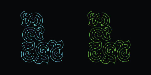 Rhinestone vector flower Design.