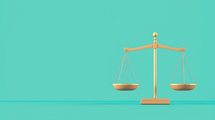 Scales of justice with equal weights, representing fairness, flat design illustration
