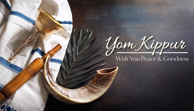 Yom Kippur Poster Design. Jewish Holiday Decorative Design