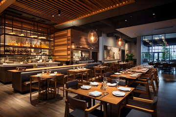 Inviting Ambience & Transparent Gluten-Free Food Preparation at a Modern Restaurant