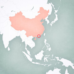 Map of East Asia - Hong Kong