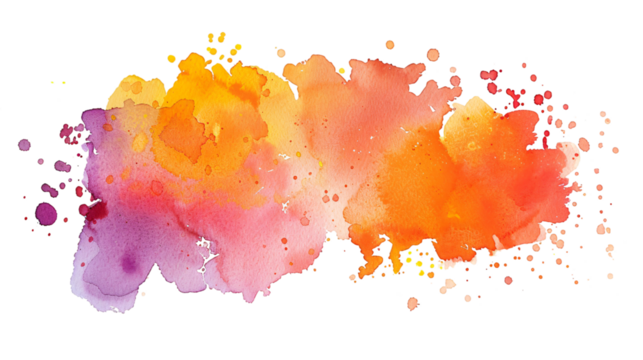 An abstract watercolor painting of a rainbow