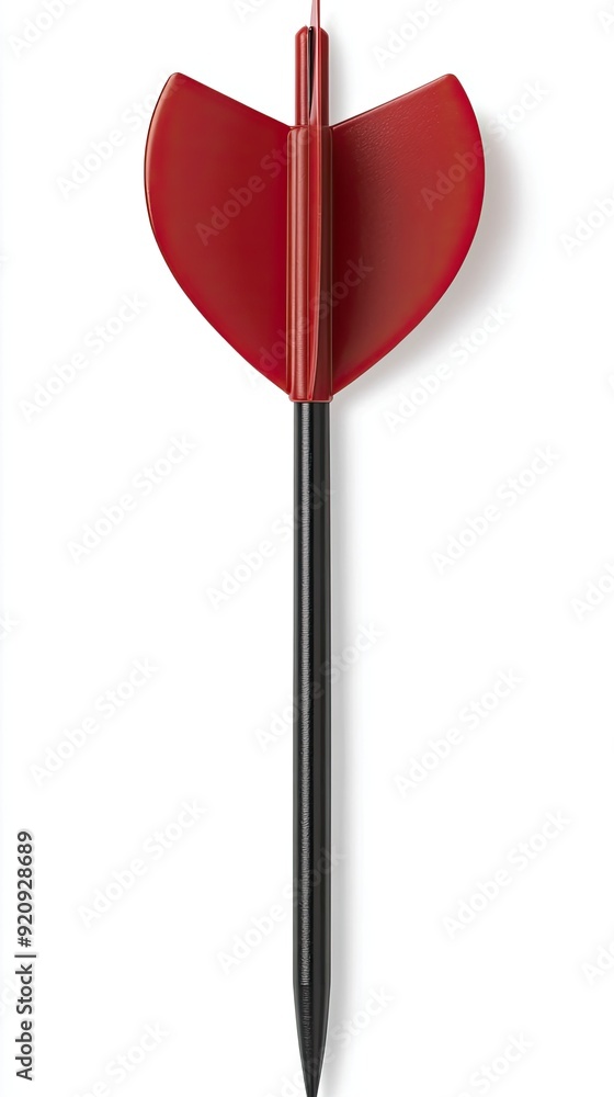 Poster two darts hit the red bullseye of a target, showcasing a precise shot with a clear focus on achievem