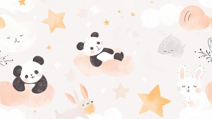 A delightful cute wallpaper featuring adorable animals