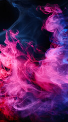 Obraz premium Colourful smokey background with pink and blue flame