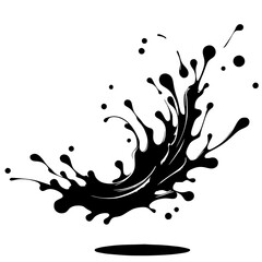 Liquid splash silhouette