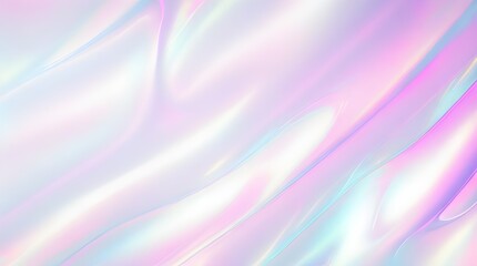 Obraz premium Holographic background seamless trendy iridescent light foil texture. Soft holographic pastel unicorn marble background pattern. Modern pearlescent blurry abstract swirl illustration. 