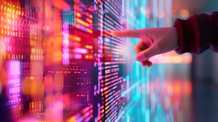 Digital Tax Management in a Futuristic Office: Interacting with Vibrant Holographic Forms for Efficient Financial Planning