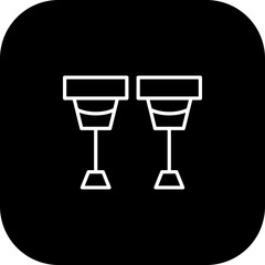 Crutches Icon Design