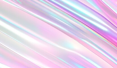 Fototapeta premium Holographic background seamless trendy iridescent light foil texture. Soft holographic pastel unicorn marble background pattern. Modern pearlescent blurry abstract swirl illustration. 