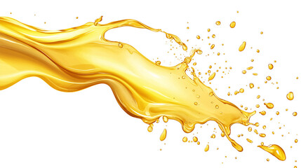 Vibrant Yellow Paint Splash on White Background
