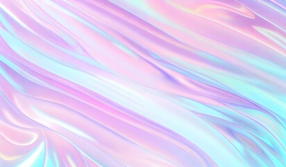 Holographic background seamless trendy iridescent light foil texture. Soft holographic pastel unicorn marble background pattern. Modern pearlescent blurry abstract swirl illustration.	