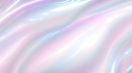 Obraz premium Holographic background seamless trendy iridescent light foil texture. Soft holographic pastel unicorn marble background pattern. Modern pearlescent blurry abstract swirl illustration. 