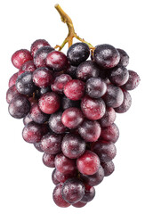 Cluster of red table grape covered with small water drops. File contains clipping path.