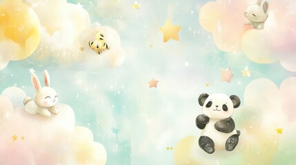 Obraz premium A delightful cute wallpaper featuring adorable animals