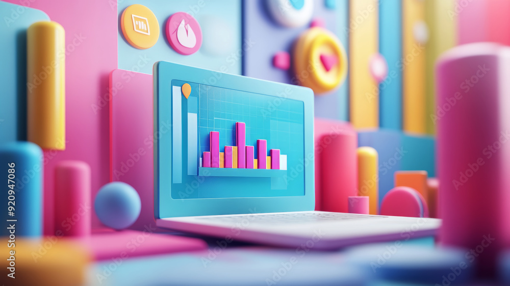 Poster enterprise, technology, web and network idea. digital advertising content development promotional st