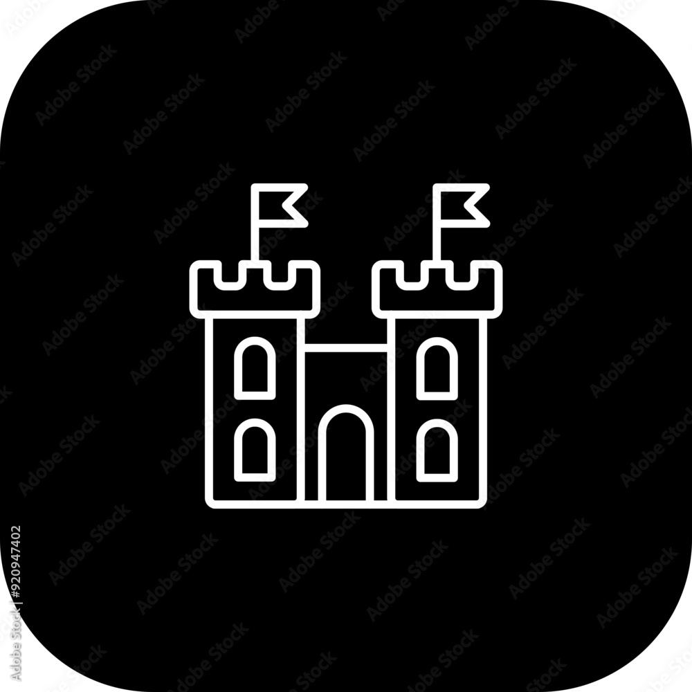 Wall mural fortress icon design