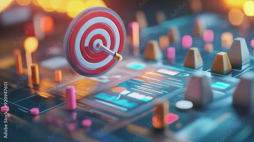 Poster enterprise, technology, web and network idea. digital advertising content development promotional st