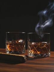 Smoke and whiskey: a moment of relaxation