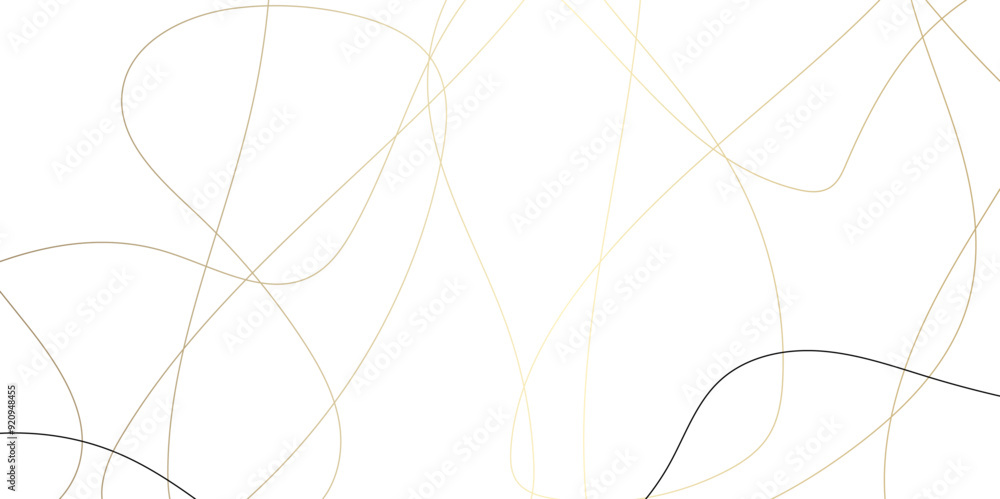 Poster abstract wavy lines flowing curve golden gradient color on transparent background. abstract white ba