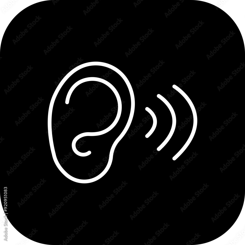 Poster listening vector icon design