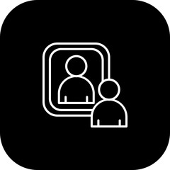 Self Reflection Vector Icon Design