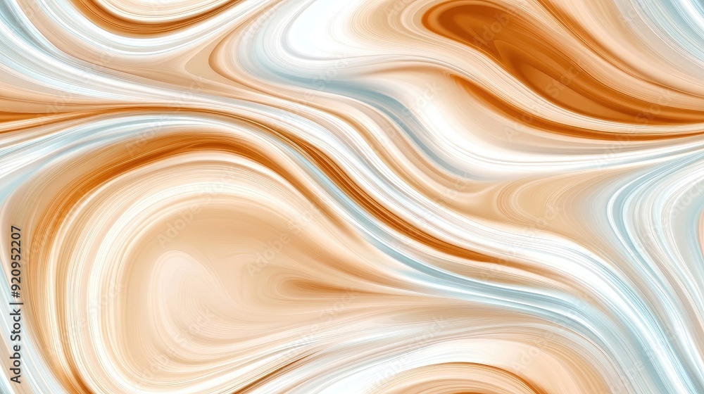 Poster this artwork showcases fluid brush strokes with vivid orange, blue, and white colors blending in har