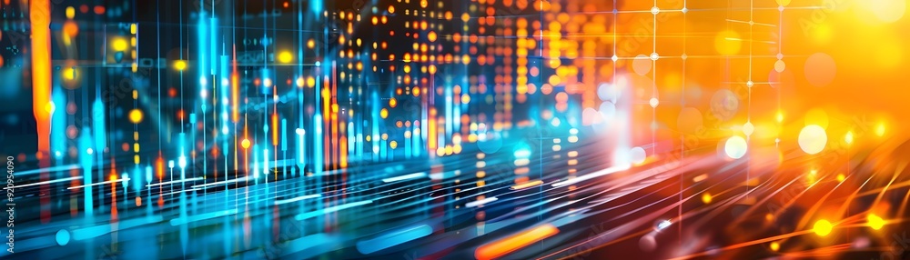 Poster abstract digital network technology background.