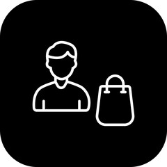 Man Shopping Icon Design
