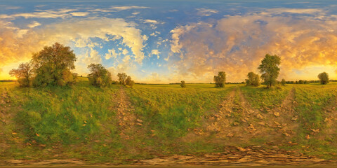 Fototapeta premium HDRI Artistic Digital Painting Equirectangular Panorama 48