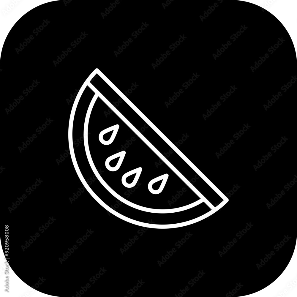 Sticker watermelon icon design