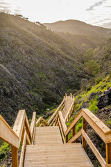 Beautiful Boardwalk in the valley in Alferce, Algarve, Portugal