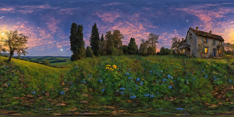 HDRI Artistic Digital Painting Equirectangular Panorama 9