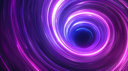 Abstract Animation of Rotating Purple and Blue Rings, Background Design