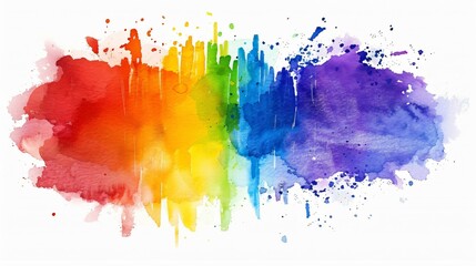 Fototapeta premium An abstract watercolor painting of a rainbow