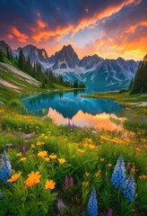 stunning landscapes showcasing remarkable beauty through vibrant majestic lush serene water bodies, nature, scenery, mountain, forest, river, lake, view