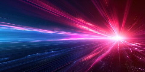 Abstract background with bright pink and blue lights.