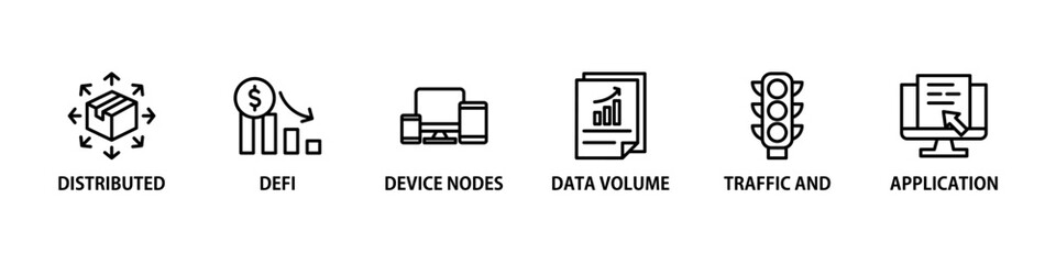 Edge computing banner web icon vector illustration concept with icon of distributed computing, application, device nodes, data volume, traffic and reduce costs